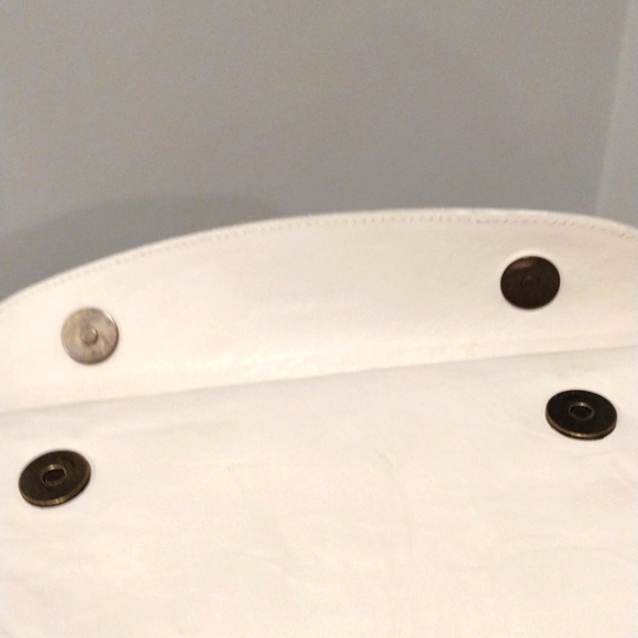 Shoulder Bag Purse -Leather - White -Made in Spain- Hispanitas - Picture 4 of 17